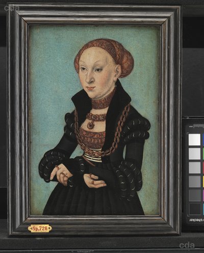 Portret van de keurvorstin Sibyl van Saksen door Lucas Cranach the Elder